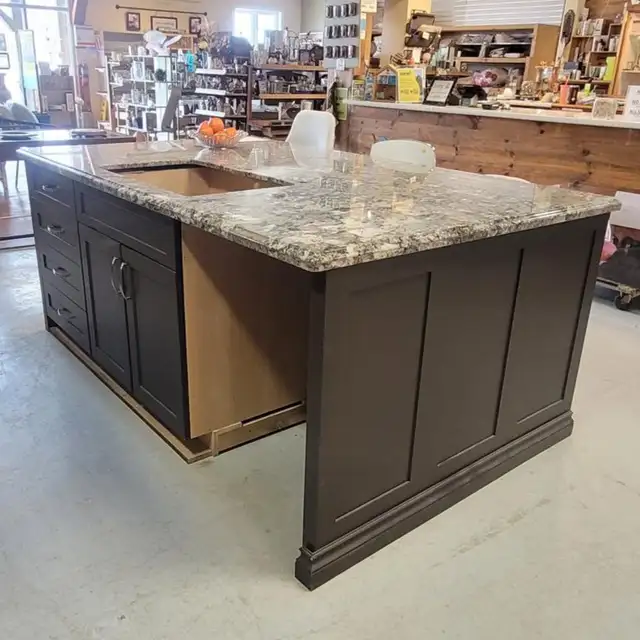 Kitchen Island with Granite in Cabinets & Countertops in St. Catharines - Image 4