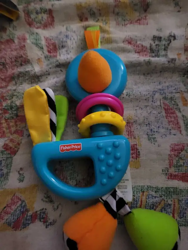 Fisher-Price baby rattle and teether set.