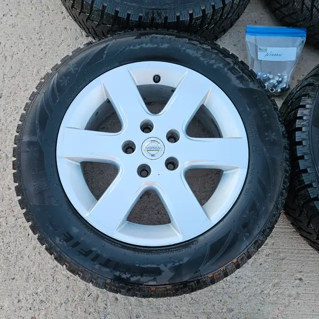 215/60R16 Certified Wintertrek Tires on Nissan Aluminum Wheels in Tires & Rims in Regina - Image 7