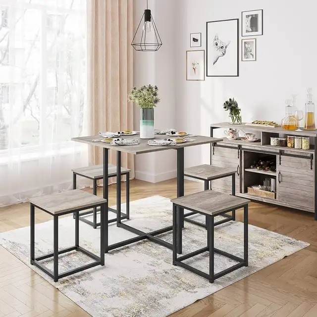 5pc Dining Table Set - Industrial Kitchen Table & Chairs Set in Dining Tables & Sets in Markham / York Region - Image 9
