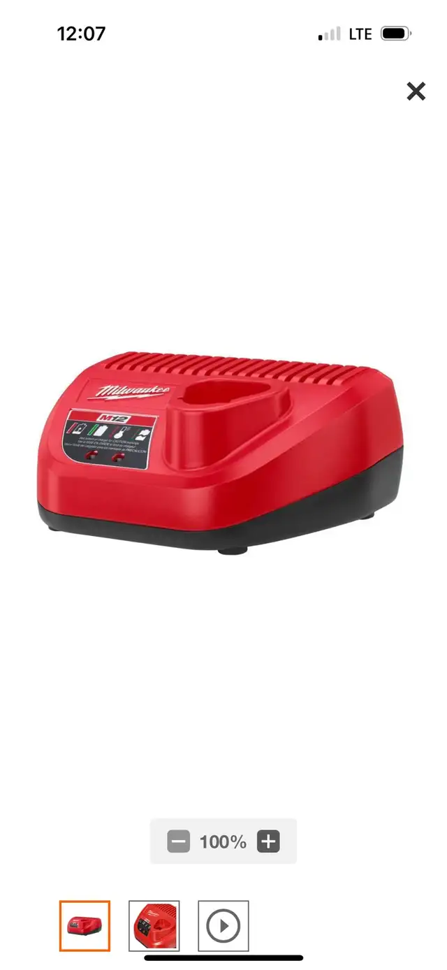 Milwaukee 12V charger  in Power Tools in Mississauga / Peel Region - Image 2