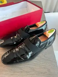 Ferragamo Men's NERO Patentcalf Shoes Size 10.5  - (LIKE NEW!!!)