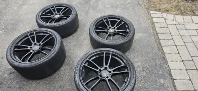 American Racing AR941 MACH FIVE Wheels + Tires – 20” Staggered Set Wheels: Brand: American Racing Mo...