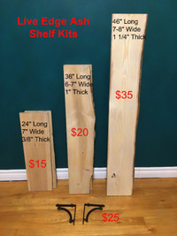 DIY Live Edge Ash Shelf Kits