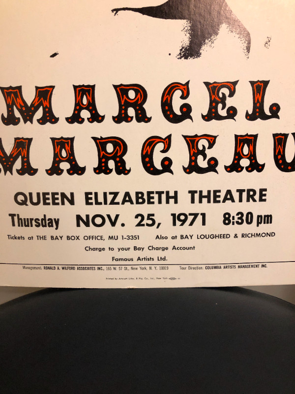 Marcel Marceau - Queen Elizabeth Theatre - Vancouver -1971 in Arts & Collectibles in Vancouver - Image 2