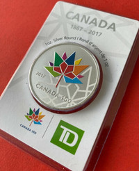 NEW LIMITED EDITION 2017 Canada 150th Commemorative TD 1 Oz