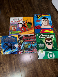 Kids superhero book lot 