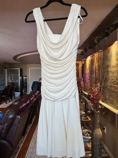 Le Chateau medium elegant white dress, View more