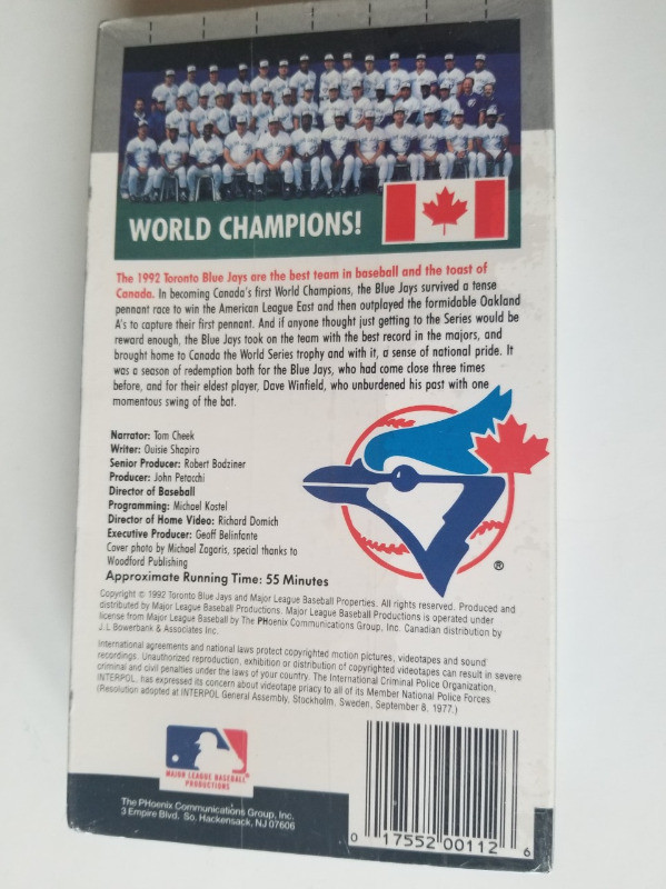 Toronto Blue Jays VHS tapes in Arts & Collectibles in Mississauga / Peel Region - Image 2
