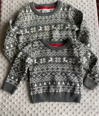 Matching holiday sweaters