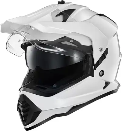 ILM Dual Sport Adventure Motorcycle Helmet White Size XL, View more