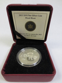 Pièce de monnaie 2011 10$ Fine Silver "Wood Bison"