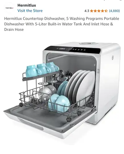 Hermitlux Countertop Dishwasher, View more