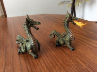 2 figurines de dragons de marque «Papo»,Schleich,  CE