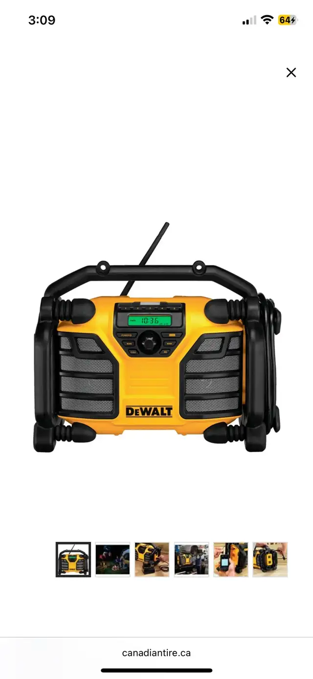 DEWALT Jobsite Radio Charger with a 20V battery included in Power Tools in Edmonton - Image 4