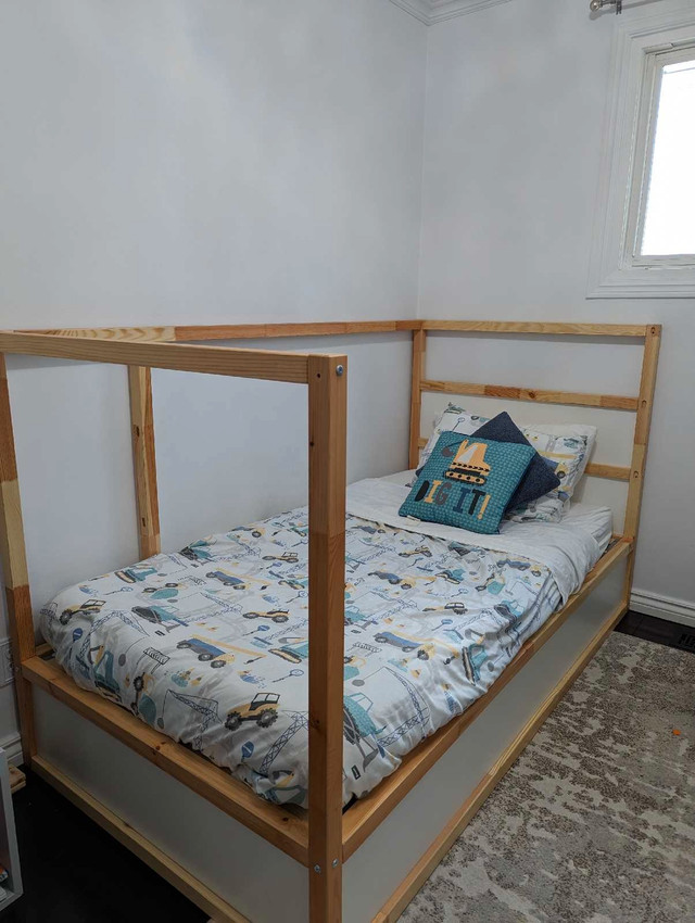 Ikea reversible bed bunk bed  w twin mattress  in Beds & Mattresses in Markham / York Region