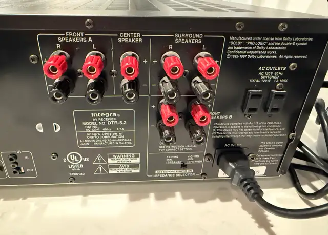 Integra DTR-5.2 AV Receiver in Stereo Systems & Home Theatre in Oakville / Halton Region - Image 4