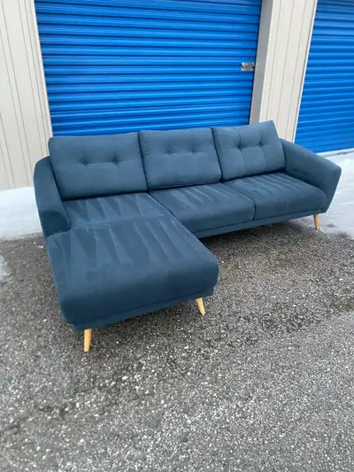 Free Delivery- Blue Structube Arnold Sectional Sofa Couch, View more