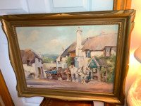 Vtg Oil on “Inn at Port Chester” Cdn Listed Artist