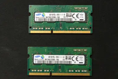 Laptop DDR3 RAM - Samsung 8GB (2x4GB) PC3 - 12800S-11-11-B2, View more