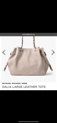 Michael Kors Women's Dalia Large Leather Tote in cement
