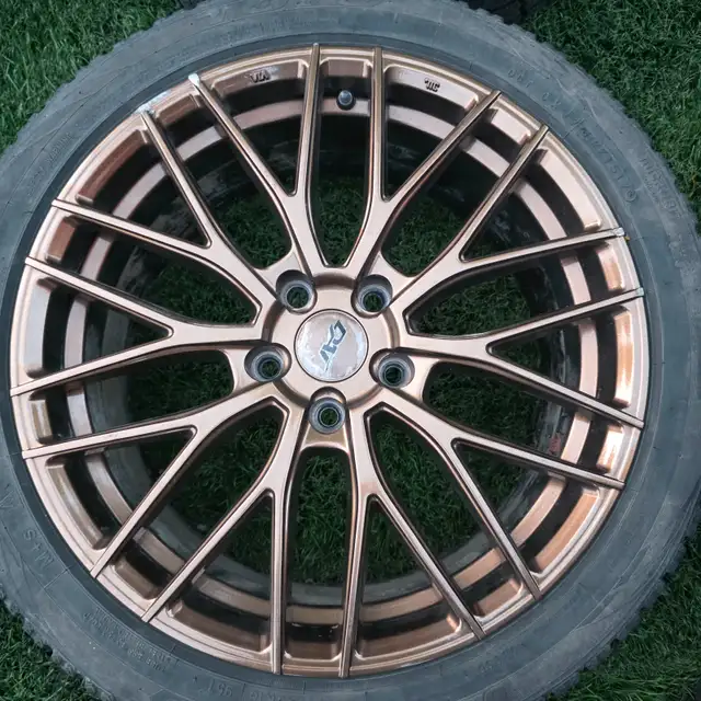 225/45/18 Toyo winter tires 80% tread with DAi alloy rims 5x114. in Tires & Rims in Markham / York Region - Image 3