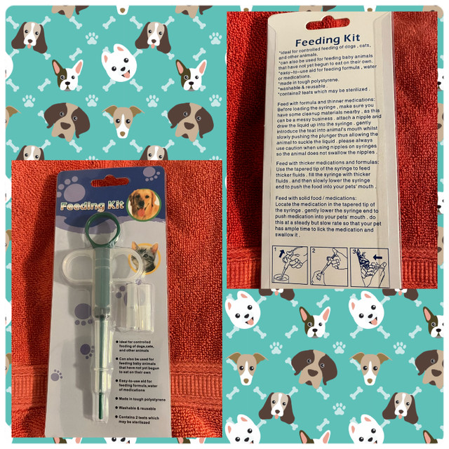 Pet Medicine Syringe Cat/Dog Pill Feeding Kit in Accessories in Kingston