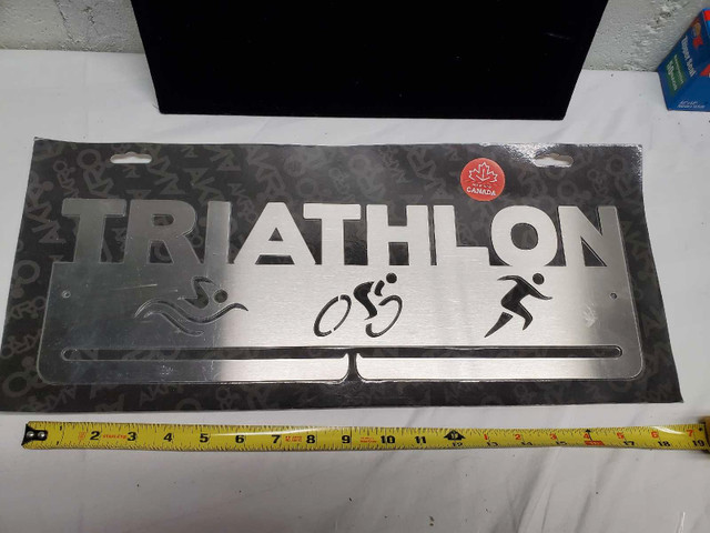 Brand new triathlon metal sign $30 in Arts & Collectibles in St. Catharines
