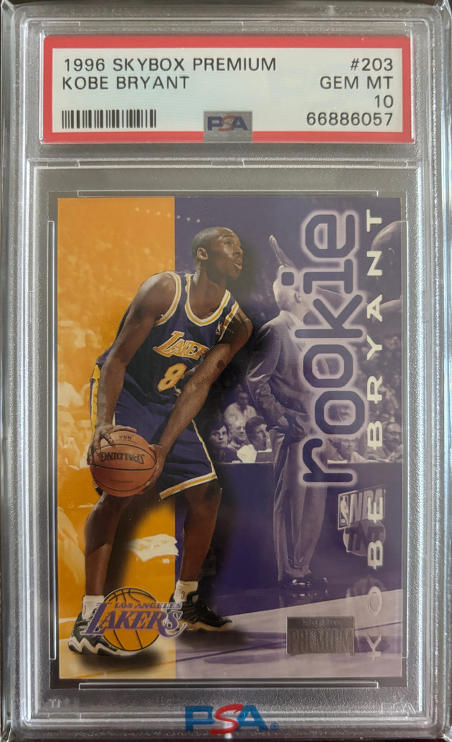 1996-97 Skybox Premium Kobe Bryant RC #203 Rookie PSA 10 LA Lake