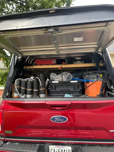 Pickup topper, currently on Ford 150, had less that a year. Selling as retiring. Made by Ranch paid...