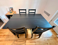 Table à Manger Nordviken Ikea Noir - Comme Neuve
