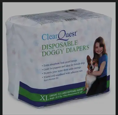 ClearQuest disposable doggy diapers X Large 30 - 55 lbs