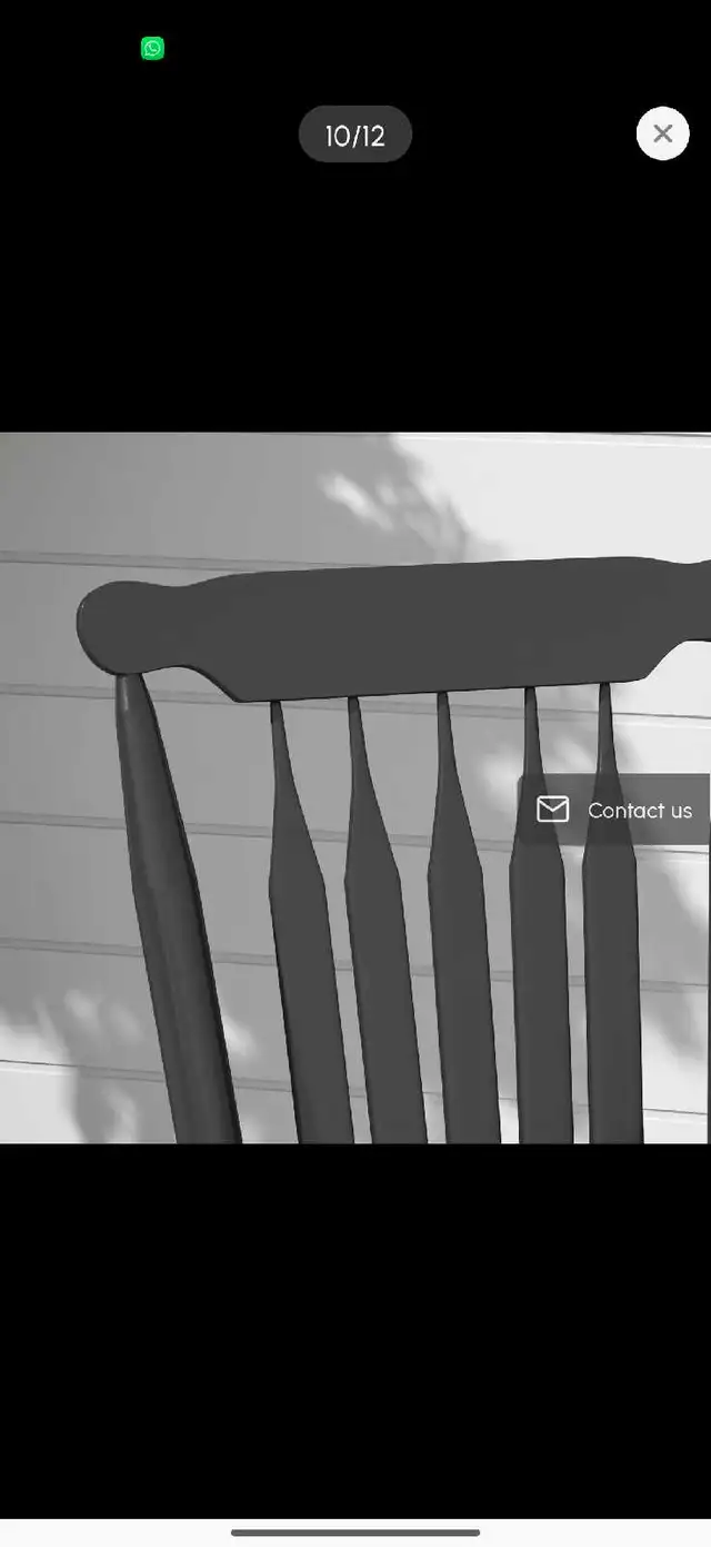 Porch Rocker Chair, Outdoor Wooden Rocking Chair with High Back in Chairs & Recliners in Markham / York Region - Image 11