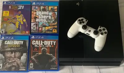 Ps4 console is in great condition Come with power cord & HDMI Earbuds & amplifier 1 controller 10 vi...