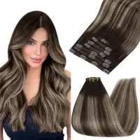 NEW: 16 Inch Clip in Real Human Hair Extensions