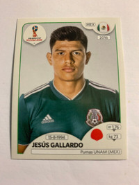 2018 PANINI FIFA WORLD CUP RUSSIA J. GALLARDO STICKER#458 MEXICO