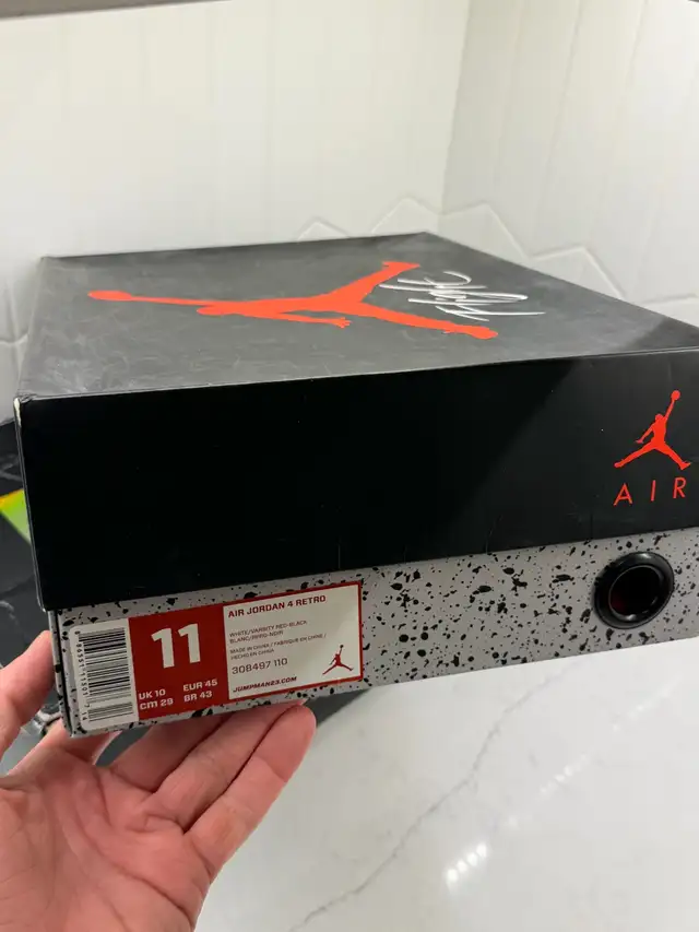 Jordan 4 Fire Red - US 11 in Men's Shoes in Calgary - Image 6