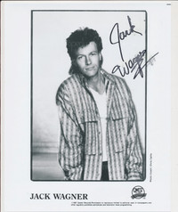 Jack Wagner Signed Qwest Records Canada 8"x10" Promo Photo-1987