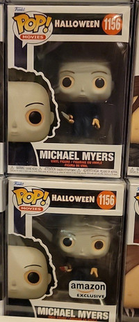 Halloween Michael Myers 1156 Funko Pop Reg and Bloody Amazon Exc