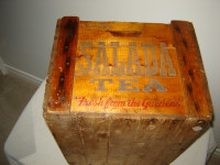 Antique Salada Tea Wood Crate - Great Condition