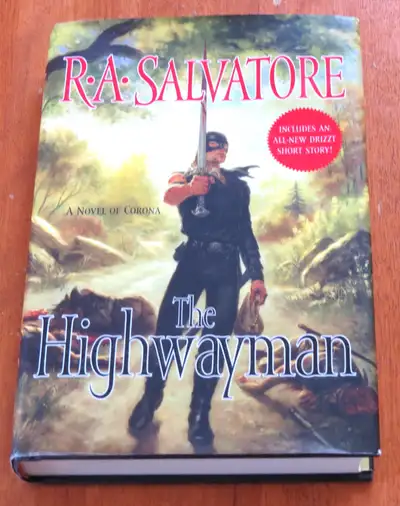 The Highwayman by R. A. Salvatore (2004 Hardcover). 372 Pages. Has stamp for Gillies Community Book...