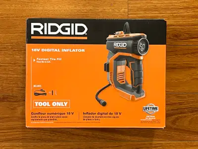 RIDGID 18V Cordless High Pressure Inflator w/ Digital Gauge , View more