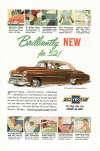 Vintage Car Advertisement '52 Chevrolet