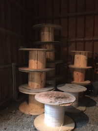 wooden spools