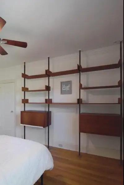 vintage MCM modular shelving unit, View more