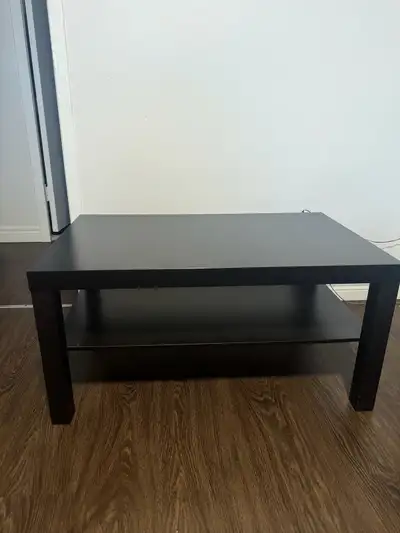Black Coffee Table with Shelf, View more