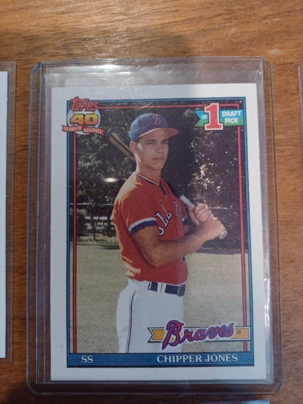 Chipper Jones baseball card lot including rookie cards Arts