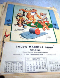 monkey business CALENDAR scrapbook LAWSON WOOD 100 artworks 1950