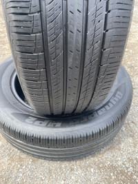 2 pneus d’été usagés à vendre Hankook 235/60R18