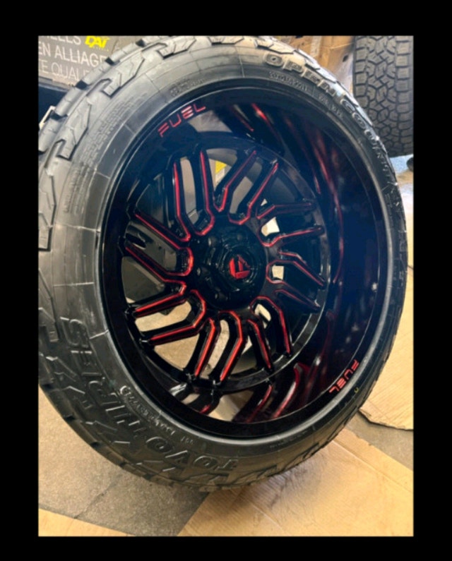 22x12 red milled Fuel rims on 33x12.50x22 Toyo Open Country Tires